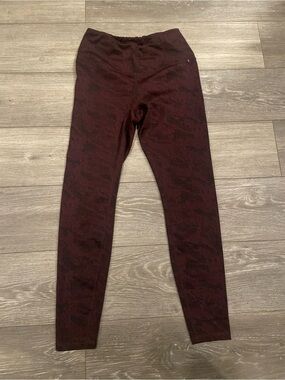 Spyder Maroon Patterned Kids Leggings